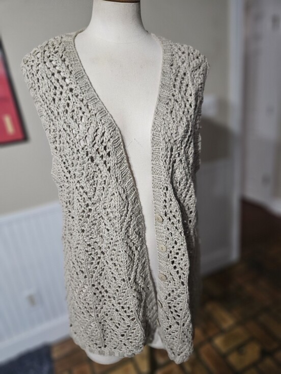 Brownstone Studio Jackets & Blazers - VTG 80s Brownstone Studio Crochet Vest XL